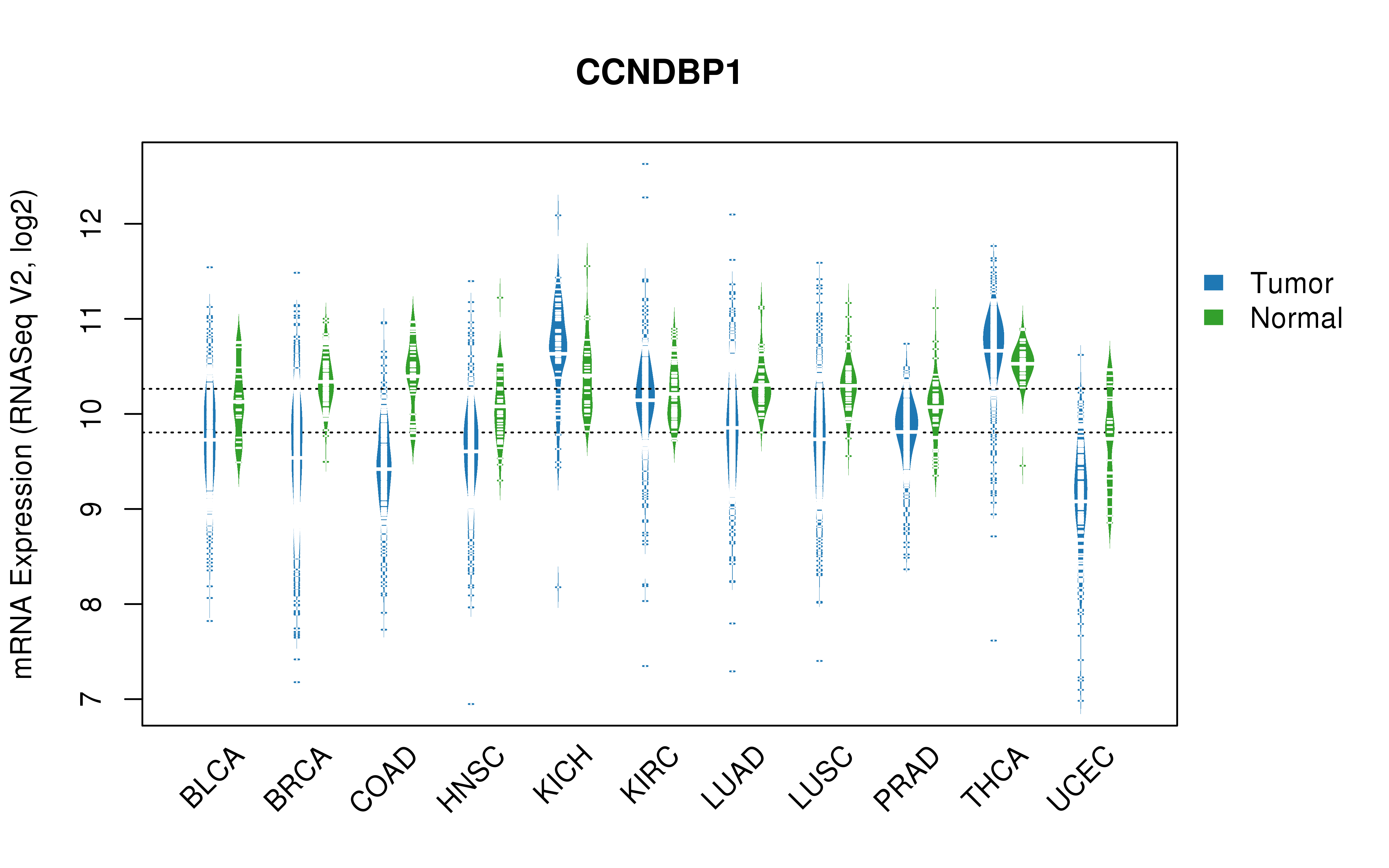 TCGA pan-cancer gene expression summary; We extracted RNASeqV2 normalized gene expression data from TCGA using the R package TCGA-Assembler. All public data files on TCGA DCC data server were gathered on Jan-05-2015.