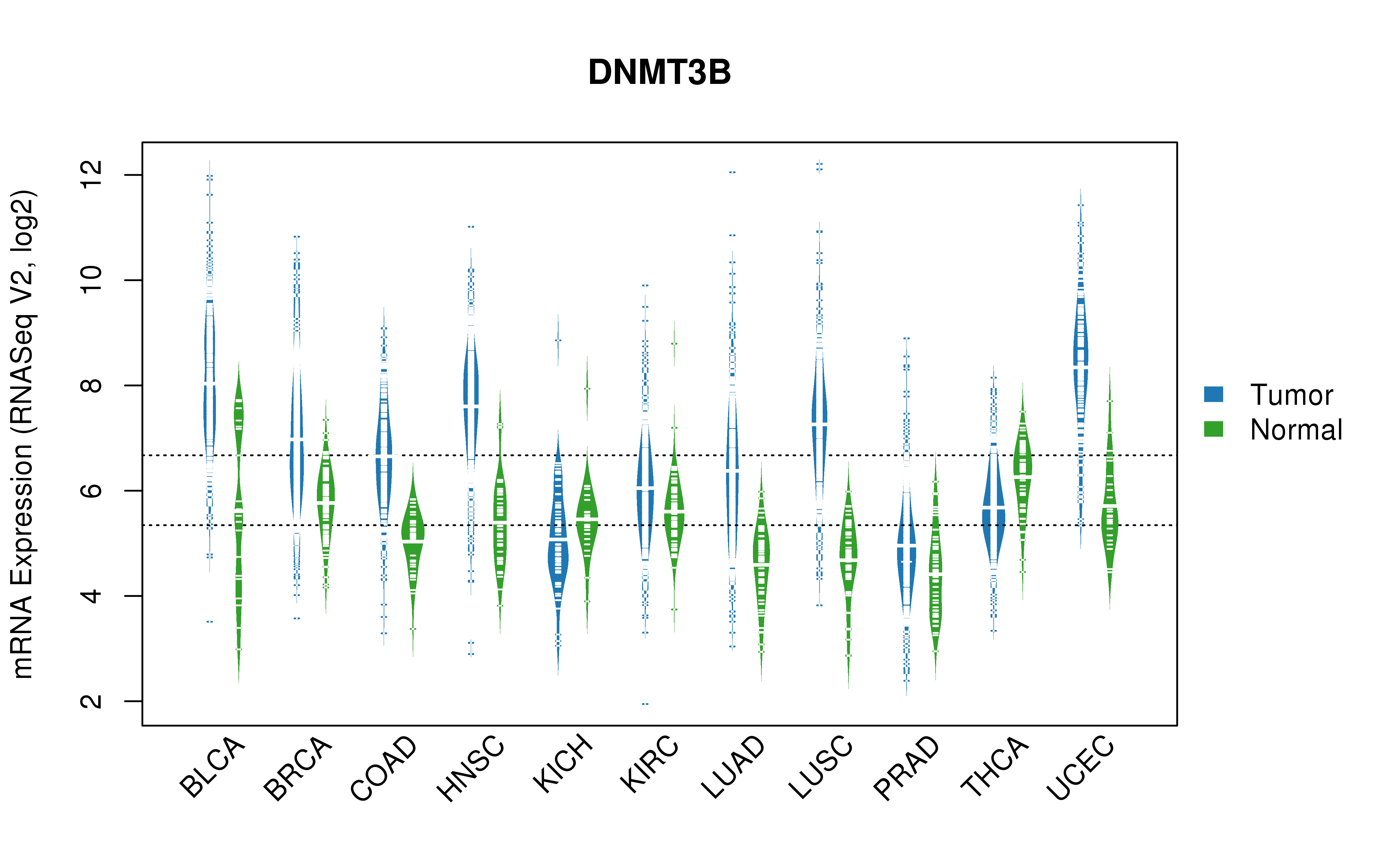 TCGA pan-cancer gene expression summary; We extracted RNASeqV2 normalized gene expression data from TCGA using the R package TCGA-Assembler. All public data files on TCGA DCC data server were gathered on Jan-05-2015.