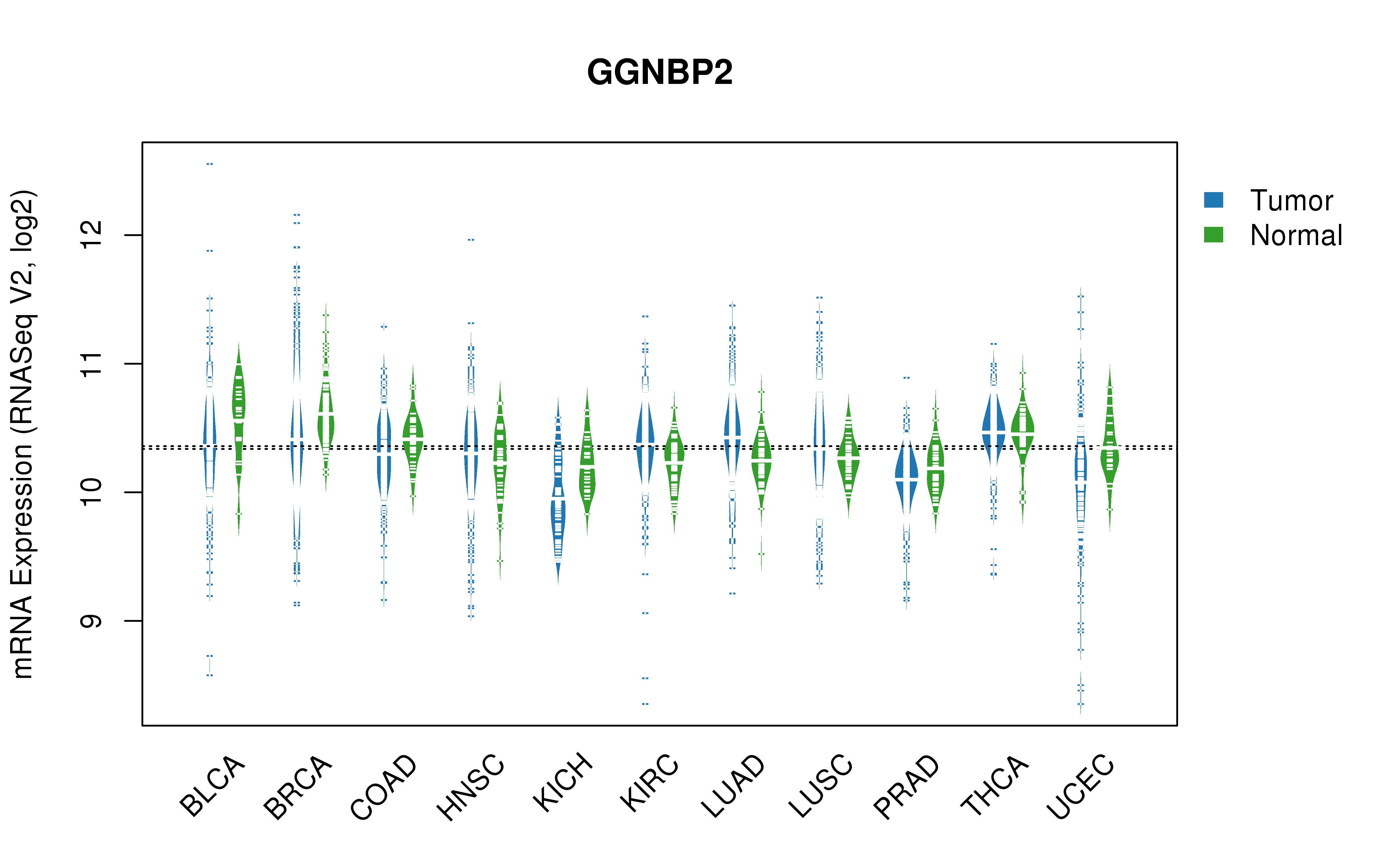 TCGA pan-cancer gene expression summary; We extracted RNASeqV2 normalized gene expression data from TCGA using the R package TCGA-Assembler. All public data files on TCGA DCC data server were gathered on Jan-05-2015.