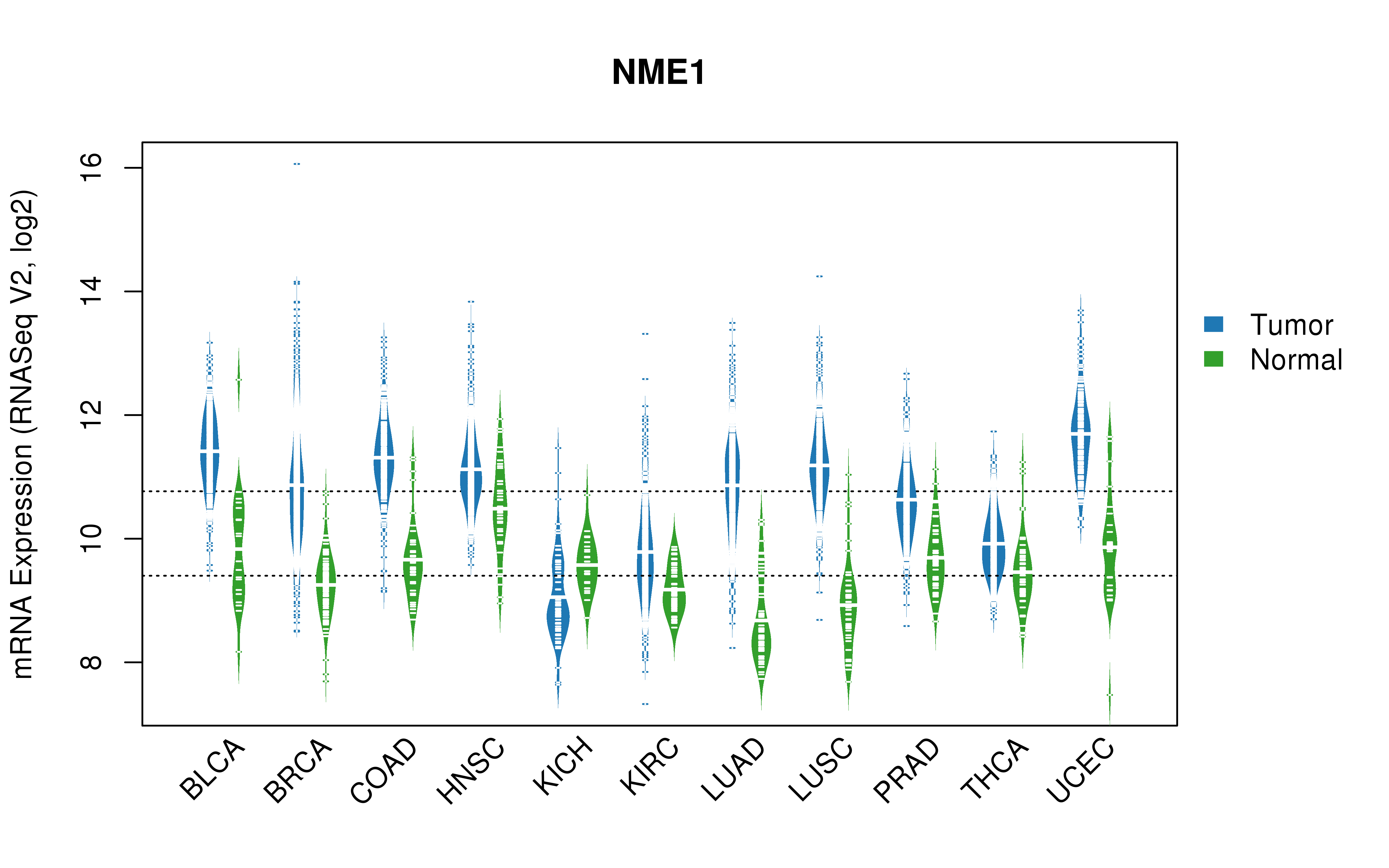 TCGA pan-cancer gene expression summary; We extracted RNASeqV2 normalized gene expression data from TCGA using the R package TCGA-Assembler. All public data files on TCGA DCC data server were gathered on Jan-05-2015.