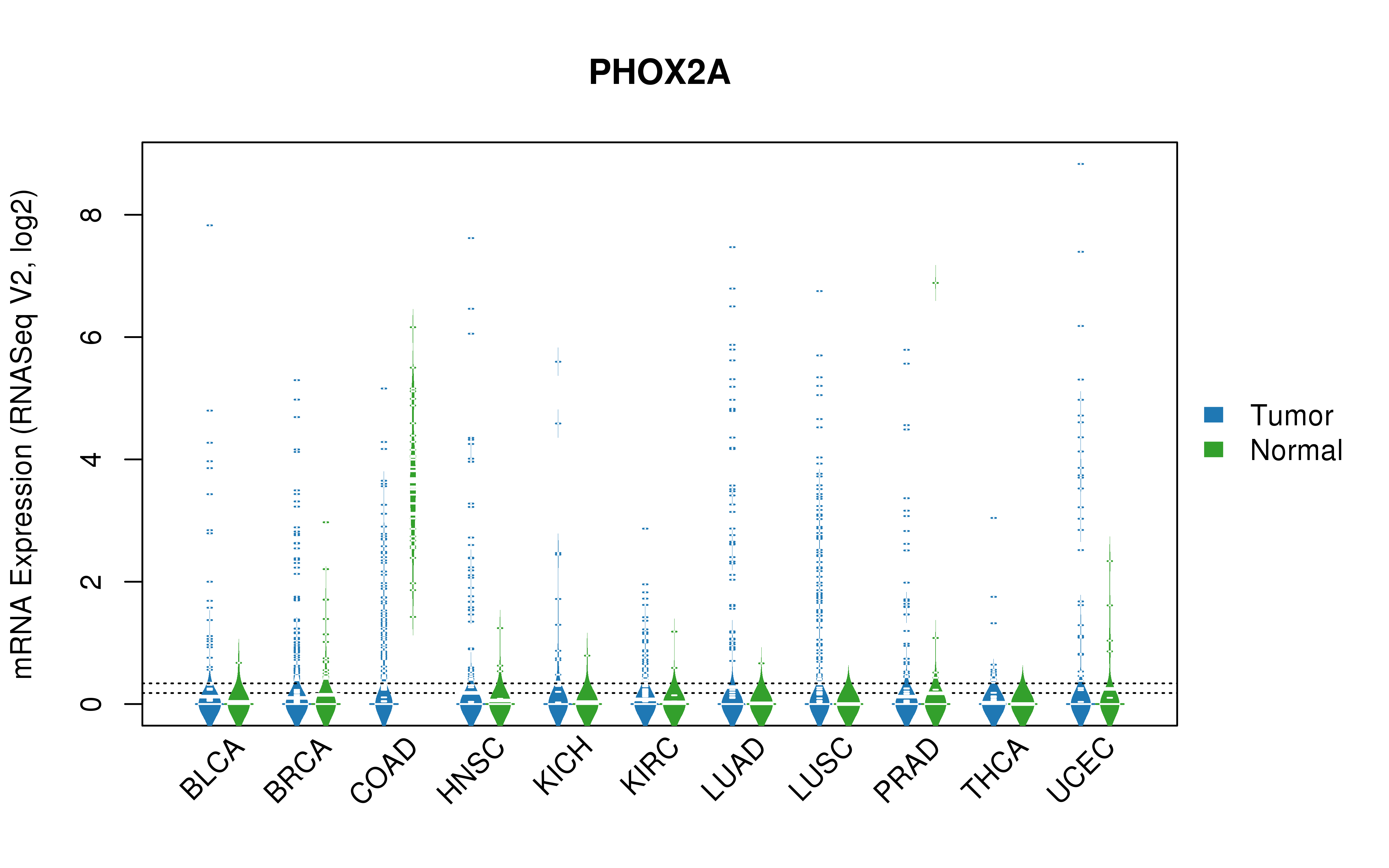 TCGA pan-cancer gene expression summary; We extracted RNASeqV2 normalized gene expression data from TCGA using the R package TCGA-Assembler. All public data files on TCGA DCC data server were gathered on Jan-05-2015.