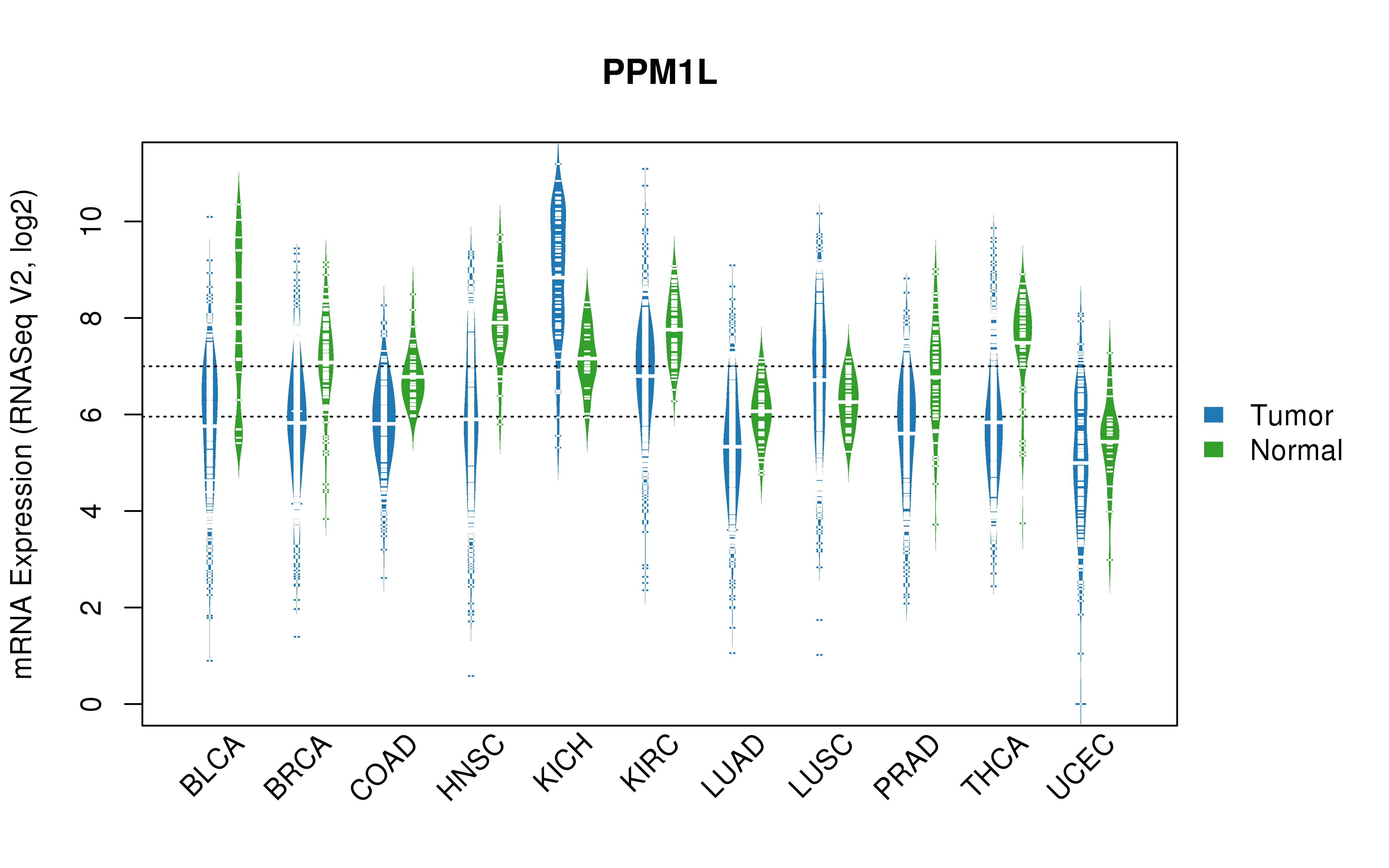 TCGA pan-cancer gene expression summary; We extracted RNASeqV2 normalized gene expression data from TCGA using the R package TCGA-Assembler. All public data files on TCGA DCC data server were gathered on Jan-05-2015.