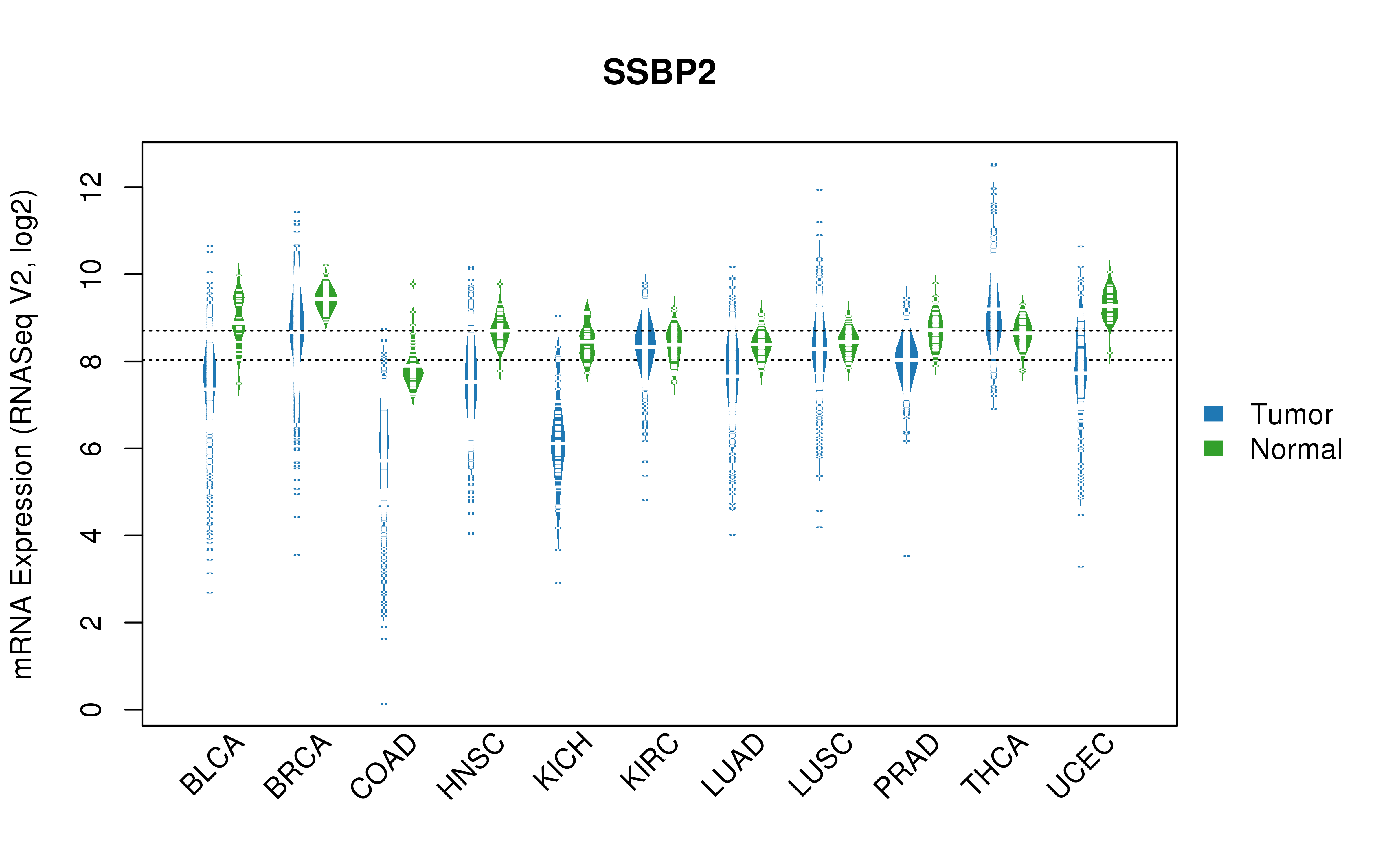 TCGA pan-cancer gene expression summary; We extracted RNASeqV2 normalized gene expression data from TCGA using the R package TCGA-Assembler. All public data files on TCGA DCC data server were gathered on Jan-05-2015.