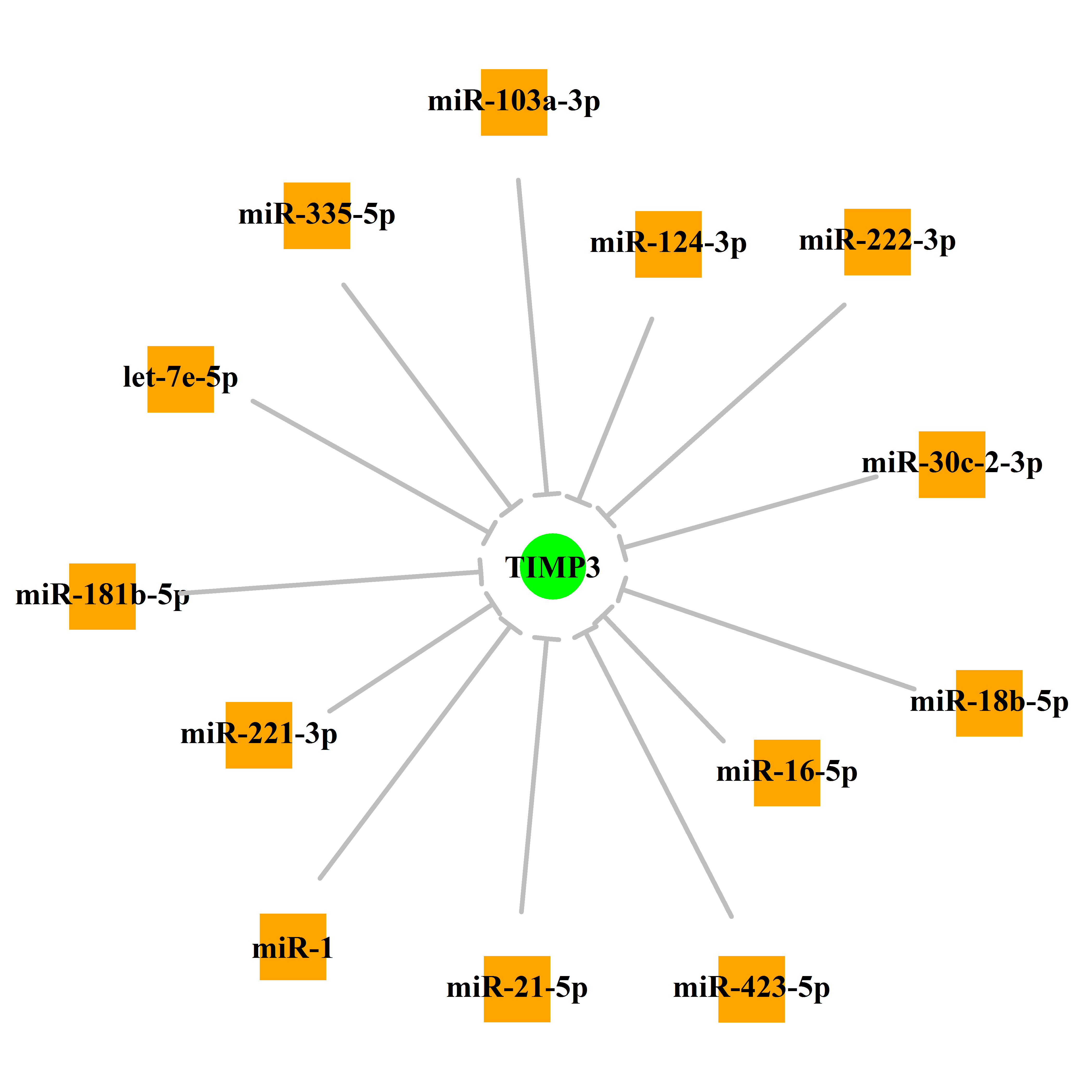 Experimentally validated miRNA-TS gene regulation information.