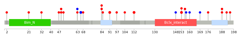 We used uniprot protein structure data from ensemble BioMart database. The size of circle shows the relative mutation number.