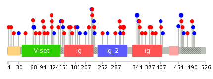 We used uniprot protein structure data from ensemble BioMart database. The size of circle shows the relative mutation number.