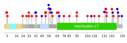 We used uniprot protein structure data from ensemble BioMart database. The size of circle shows the relative mutation number.