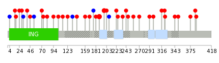 We used uniprot protein structure data from ensemble BioMart database. The size of circle shows the relative mutation number.