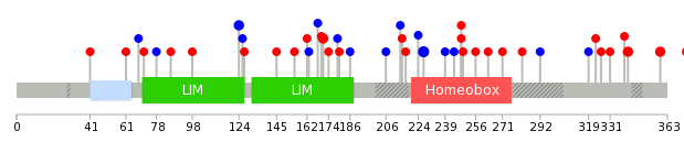 We used uniprot protein structure data from ensemble BioMart database. The size of circle shows the relative mutation number.