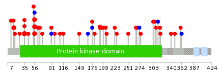 We used uniprot protein structure data from ensemble BioMart database. The size of circle shows the relative mutation number.