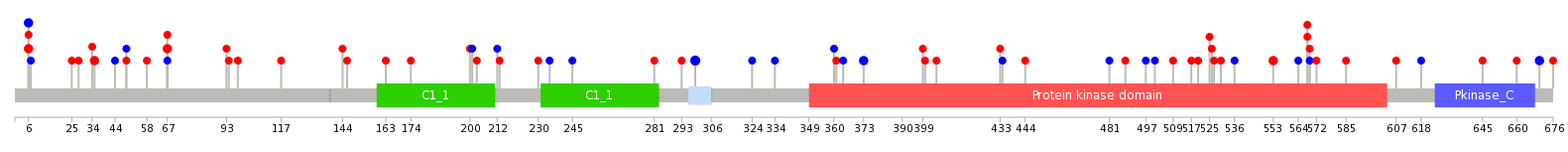 We used uniprot protein structure data from ensemble BioMart database. The size of circle shows the relative mutation number.