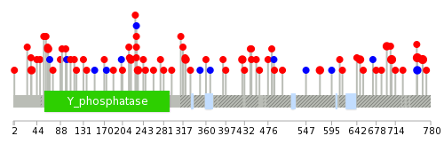 We used uniprot protein structure data from ensemble BioMart database. The size of circle shows the relative mutation number.