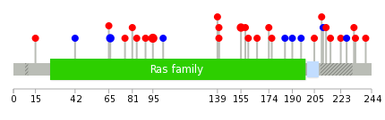 We used uniprot protein structure data from ensemble BioMart database. The size of circle shows the relative mutation number.