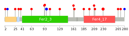 We used uniprot protein structure data from ensemble BioMart database. The size of circle shows the relative mutation number.