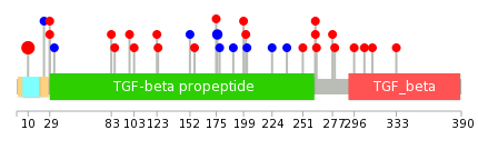 We used uniprot protein structure data from ensemble BioMart database. The size of circle shows the relative mutation number.