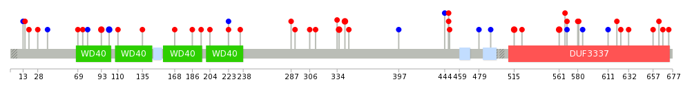 We used uniprot protein structure data from ensemble BioMart database. The size of circle shows the relative mutation number.