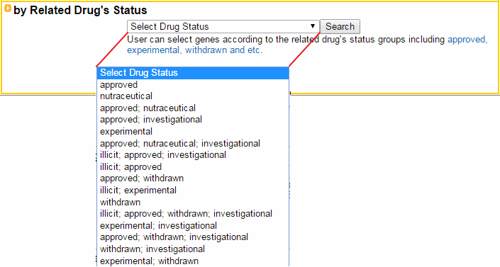 Related Drug Status Search